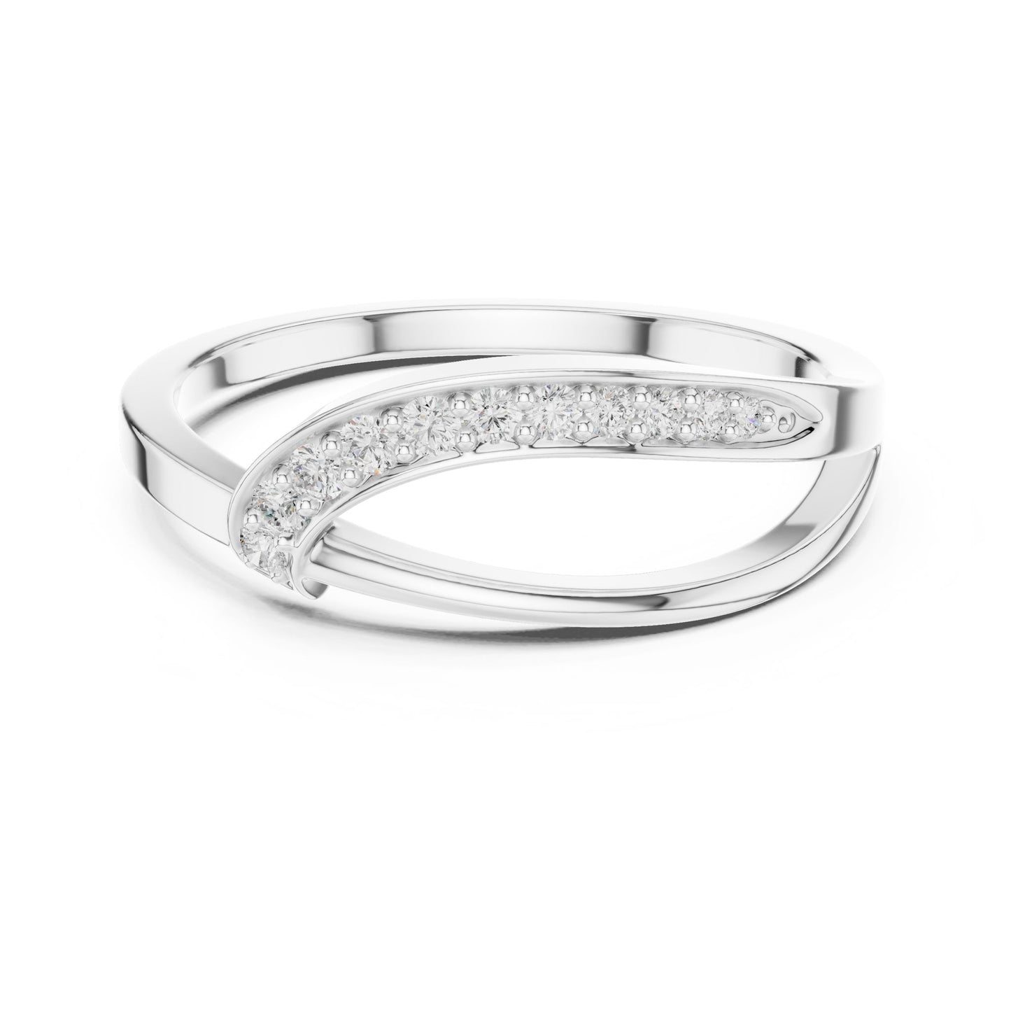 Women's Round Lab Grown Diamond Bypass Ring