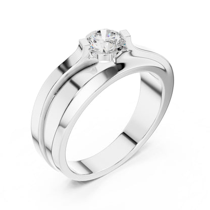 Men's Round Lab Grown Diamond Bypass Ring