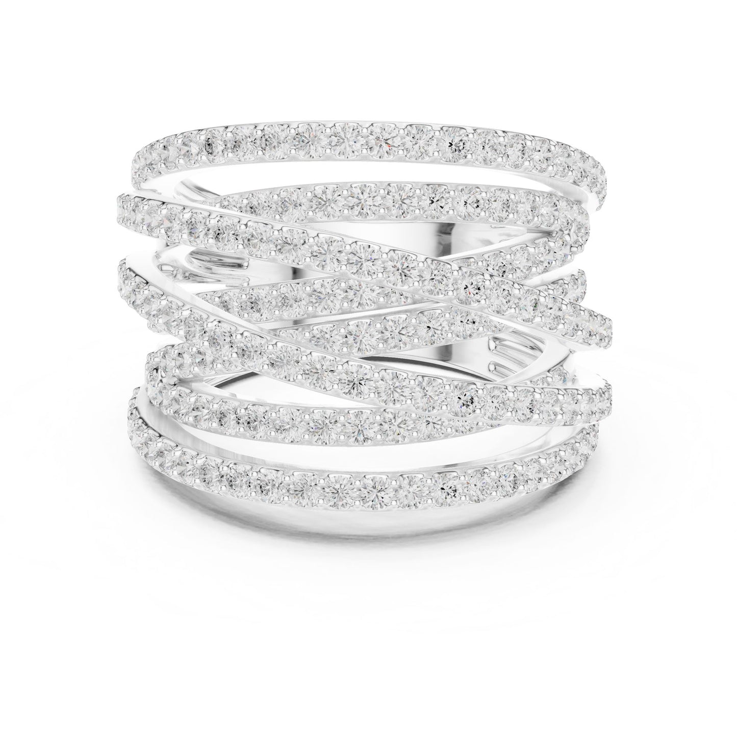 Round Lab Grown Diamond Bypass Engagement Ring