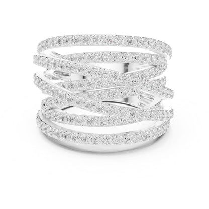 Round Lab Grown Diamond Bypass Engagement Ring