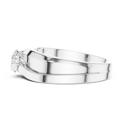 Men's Round Lab Grown Diamond Bypass Ring