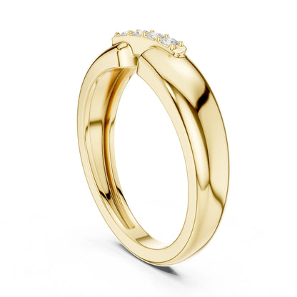 Men's Round Lab Grown Diamond Bypass Ring