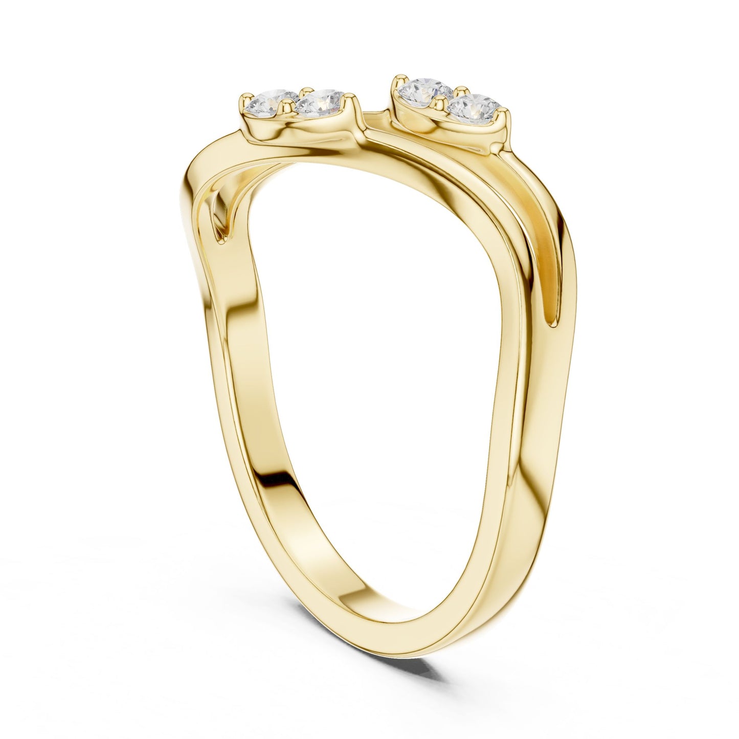 Women's Round Lab Grown Diamond Bypass Ring