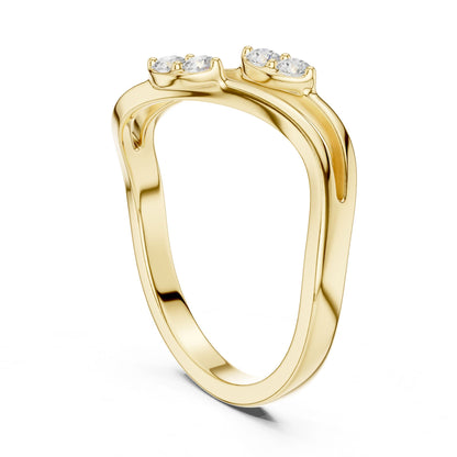 Women's Round Lab Grown Diamond Bypass Ring