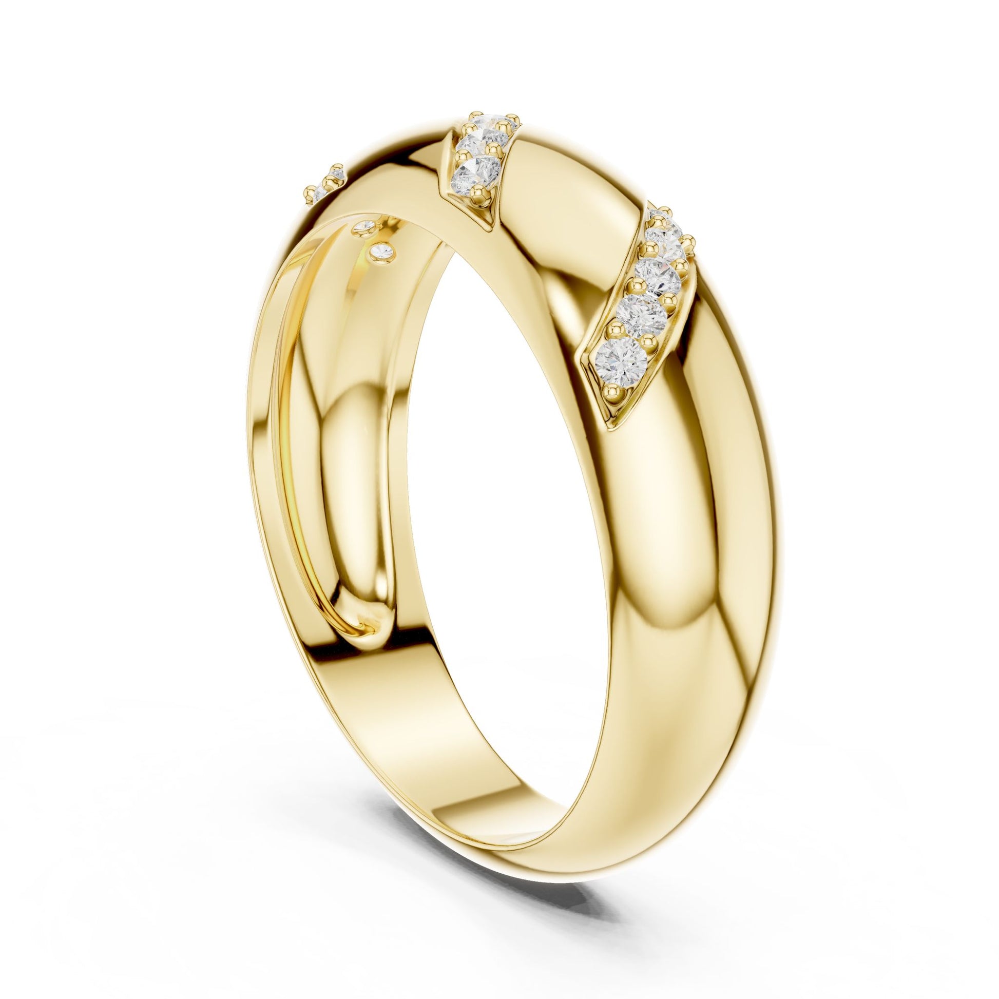 Men's Round Lab Grown Diamond Bypass Ring