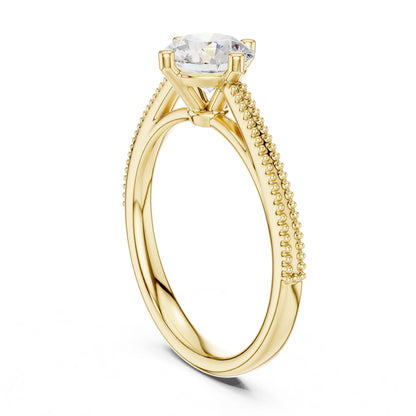 Round Lab Grown Diamond Bypass Engagement Ring