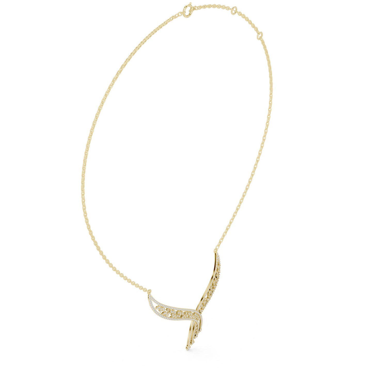 Round Lab Grown Diamond Bypass Pendant
