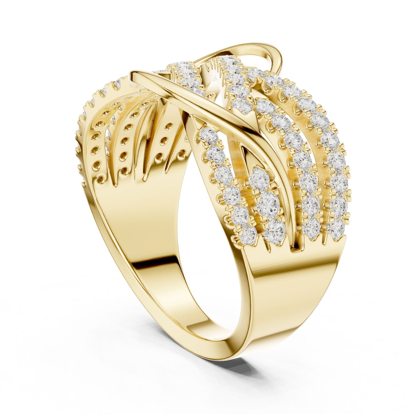 Women's Round Lab Grown Diamond Bypass Ring