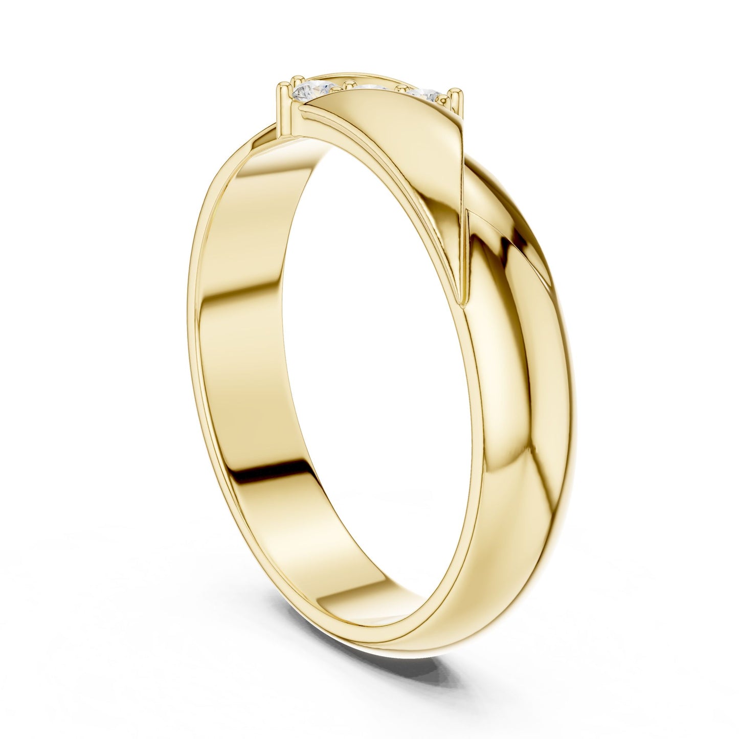 Men's Round Lab Grown Diamond Bypass Ring