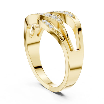 Women's Round Lab Grown Diamond Bypass Ring