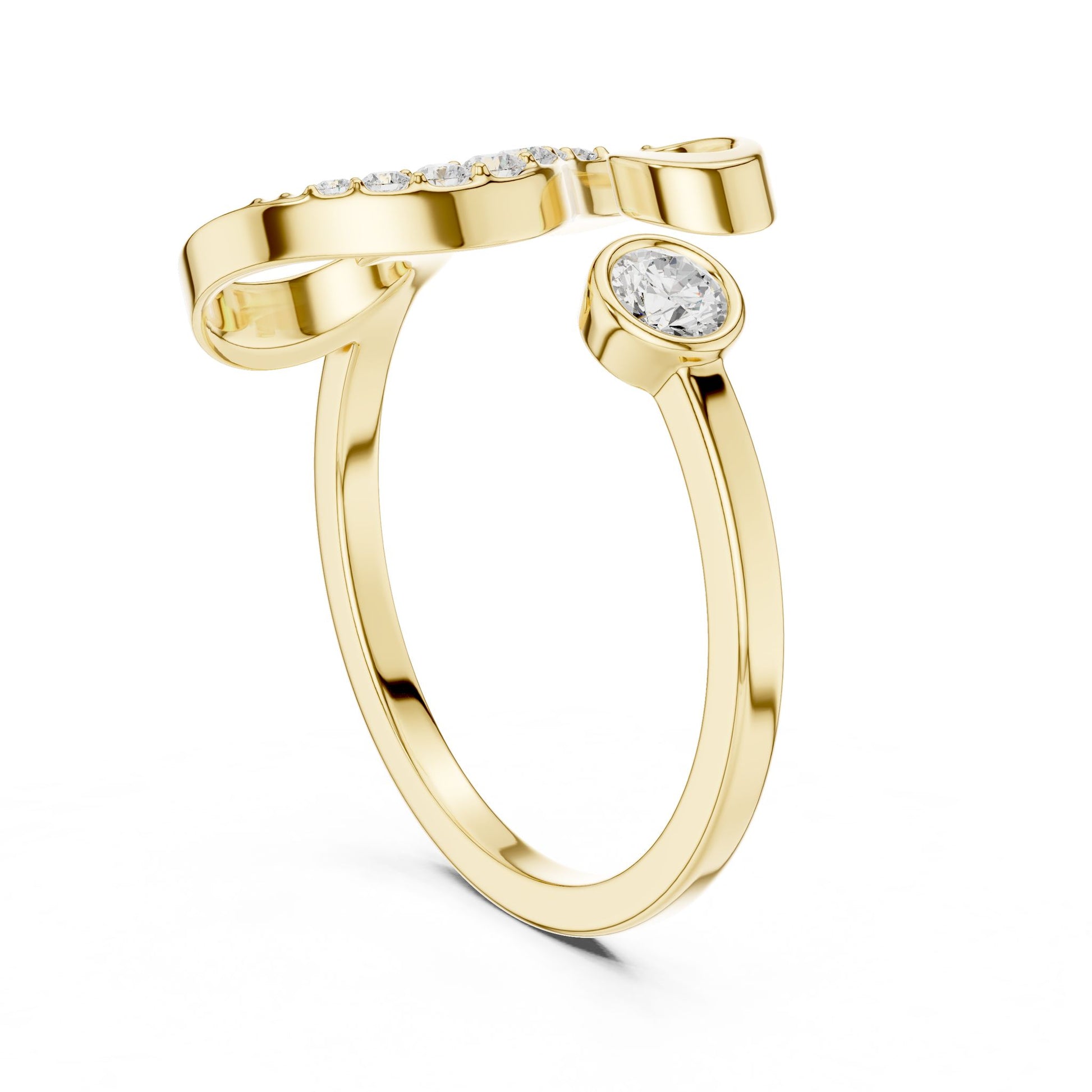 Women's Round Lab Grown Diamond Bypass Ring