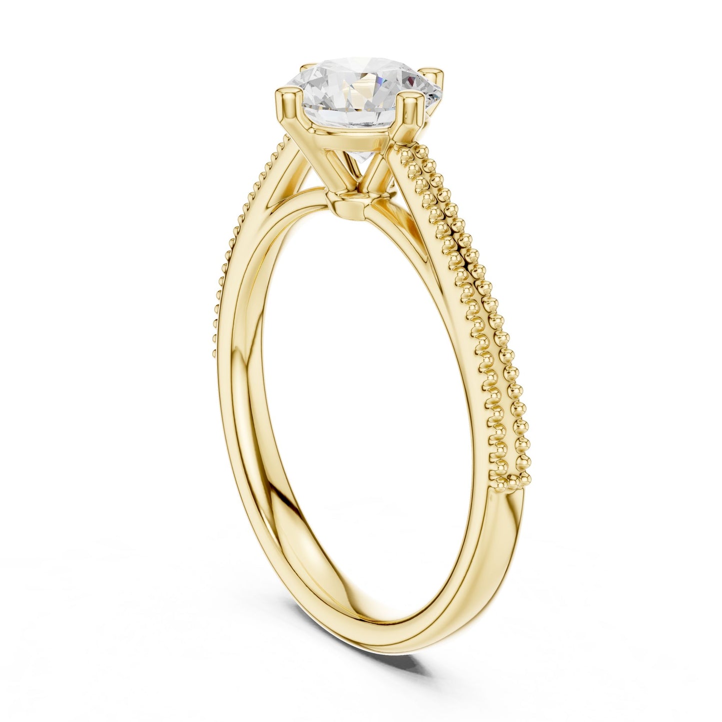 Round Lab Grown Diamond Bypass Engagement Ring