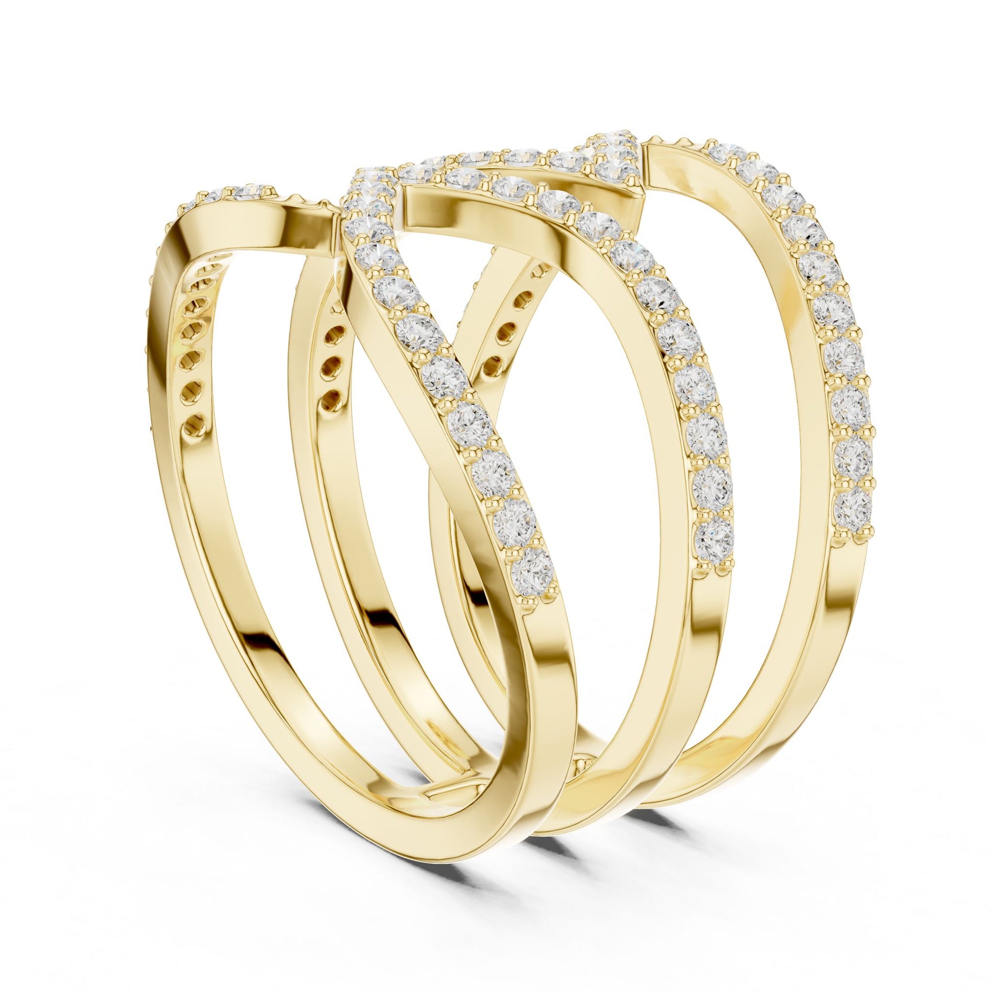Women's Round Lab Grown Diamond Bypass Ring