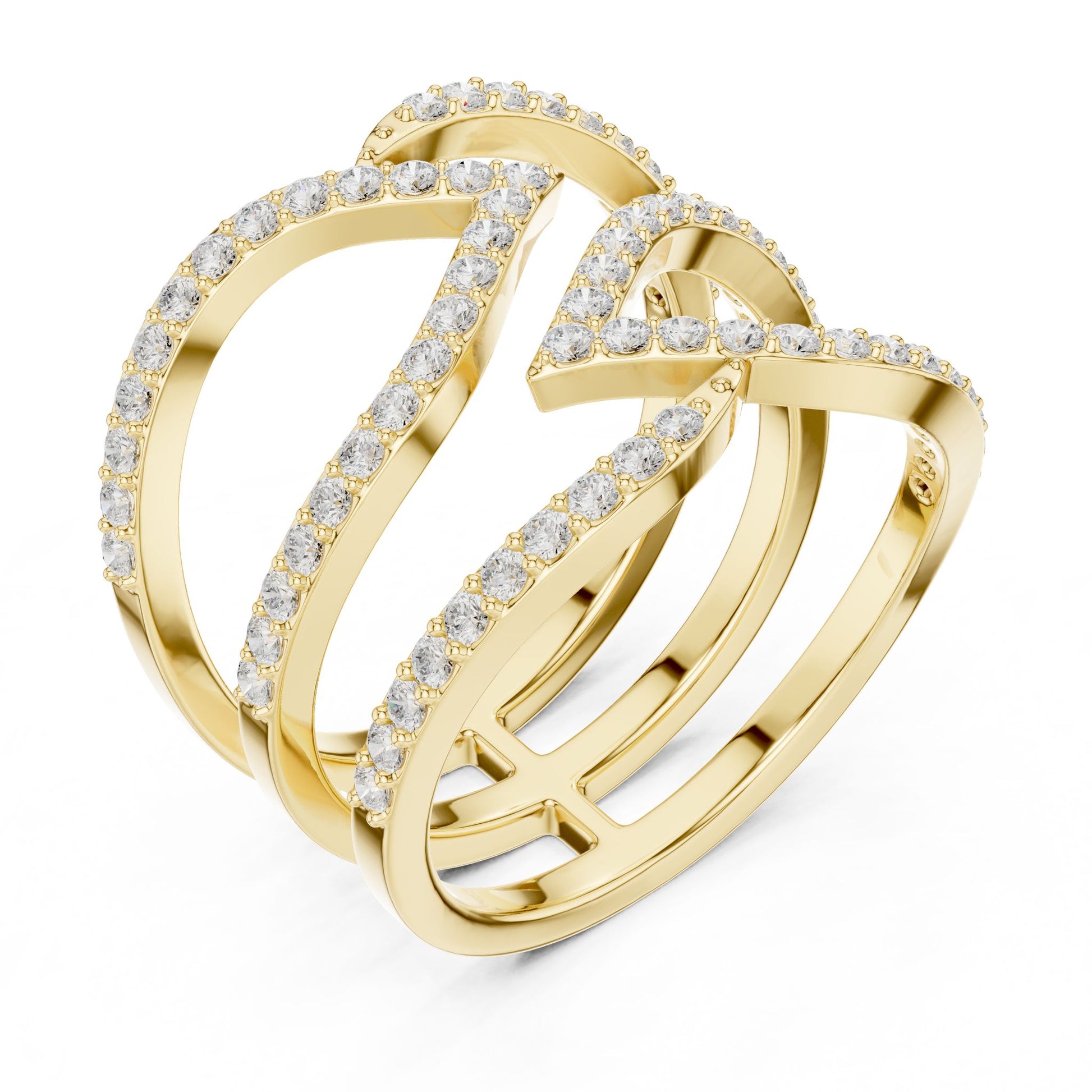 Women's Round Lab Grown Diamond Bypass Ring