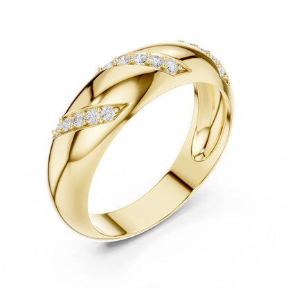 Men's Round Lab Grown Diamond Bypass Ring