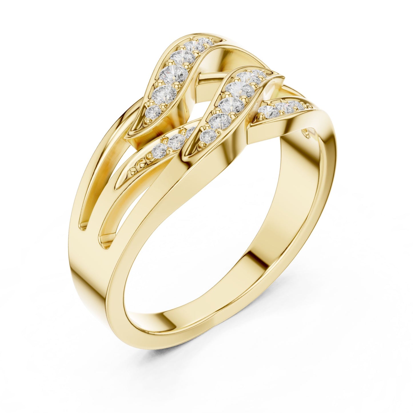 Women's Round Lab Grown Diamond Bypass Ring