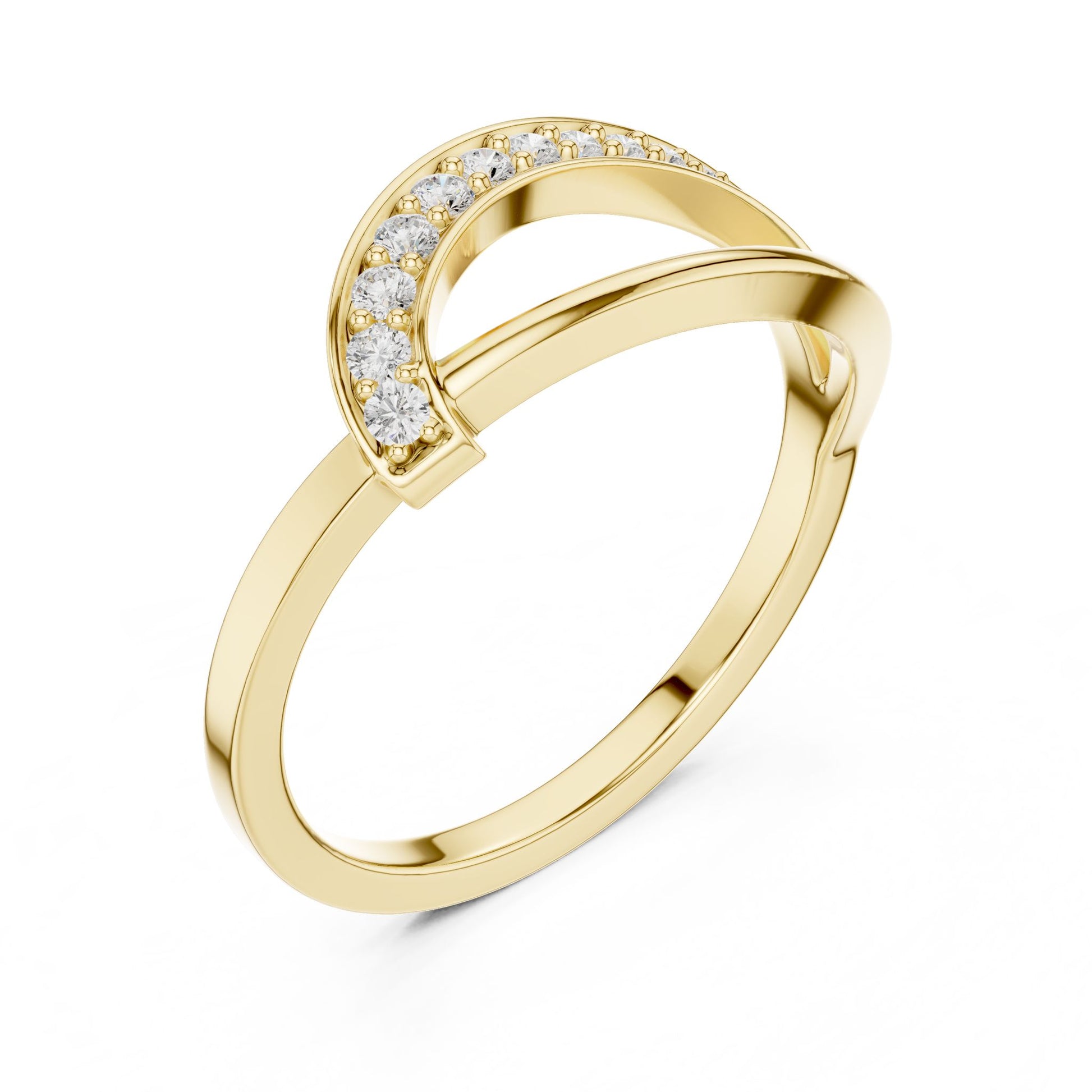 Women's Round Lab Grown Diamond Bypass Ring