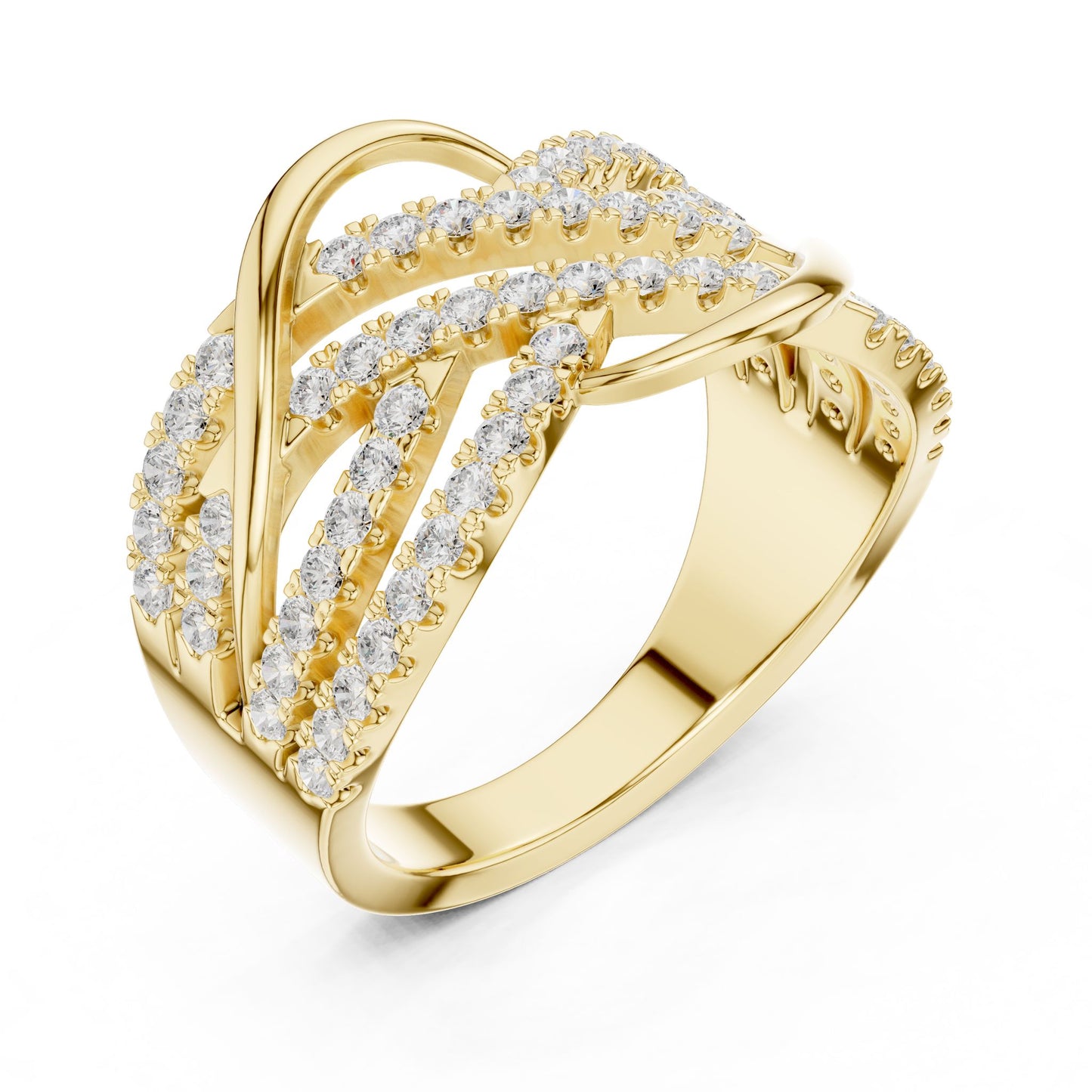 Women's Round Lab Grown Diamond Bypass Ring