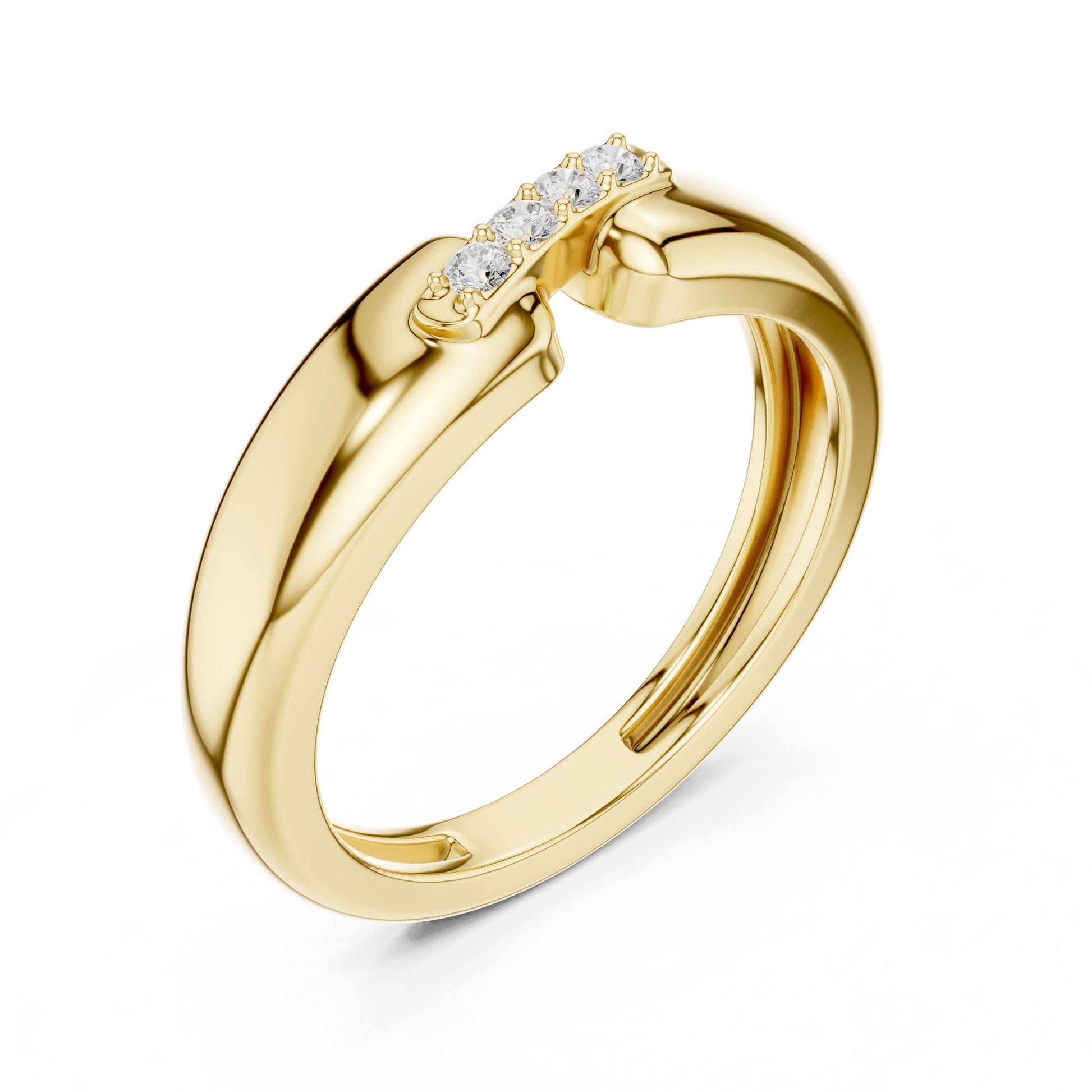 Men's Round Lab Grown Diamond Bypass Ring