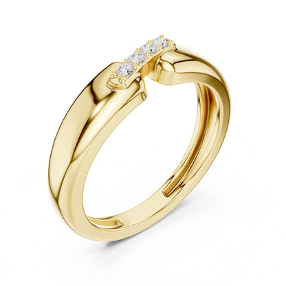Men's Round Lab Grown Diamond Bypass Ring