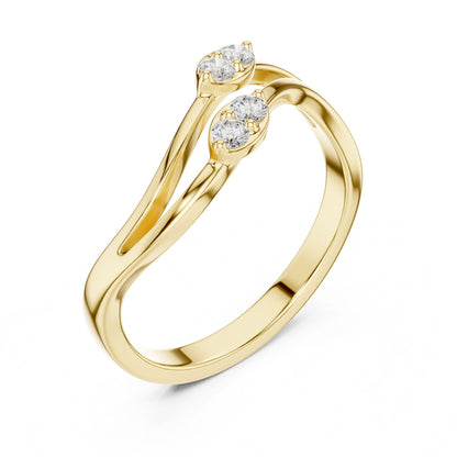 Women's Round Lab Grown Diamond Bypass Ring