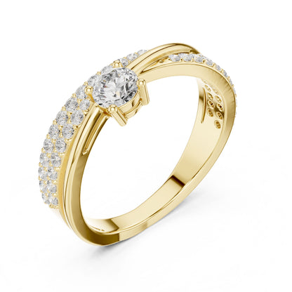 Women's Round Lab Grown Diamond Bypass Ring