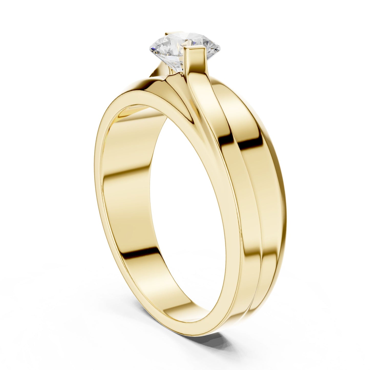 Men's Round Lab Grown Diamond Bypass Ring