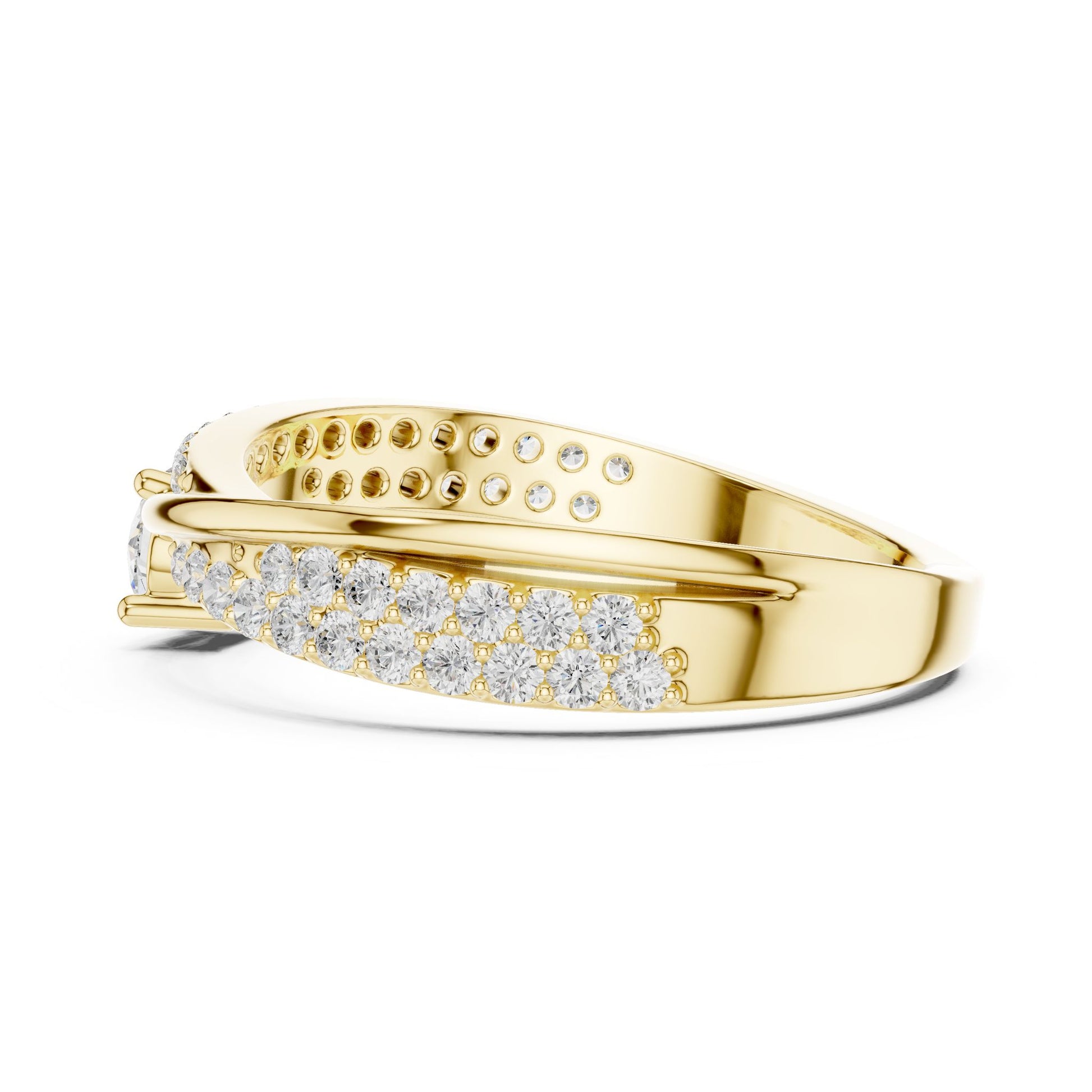 Women's Round Lab Grown Diamond Bypass Ring