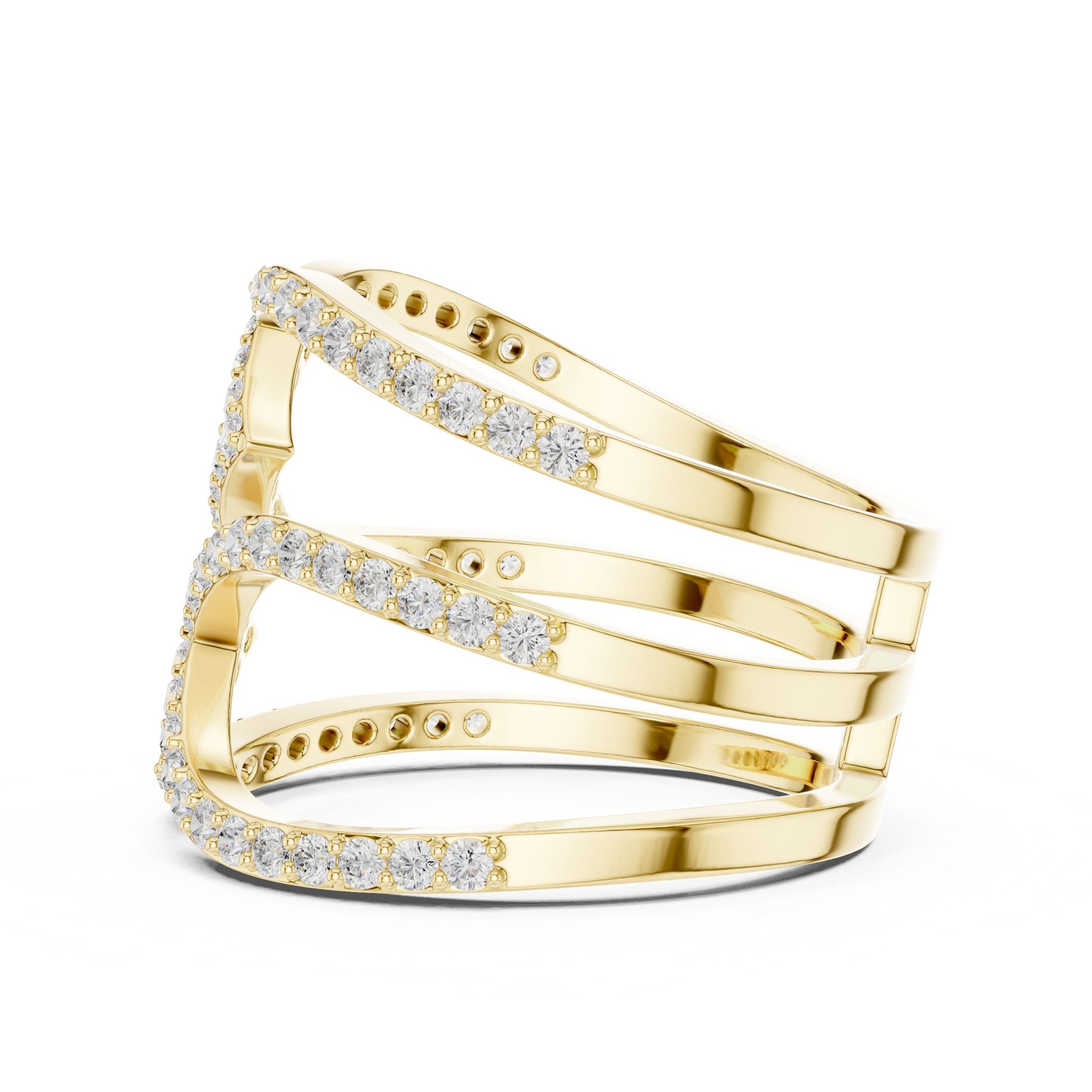 Women's Round Lab Grown Diamond Bypass Ring