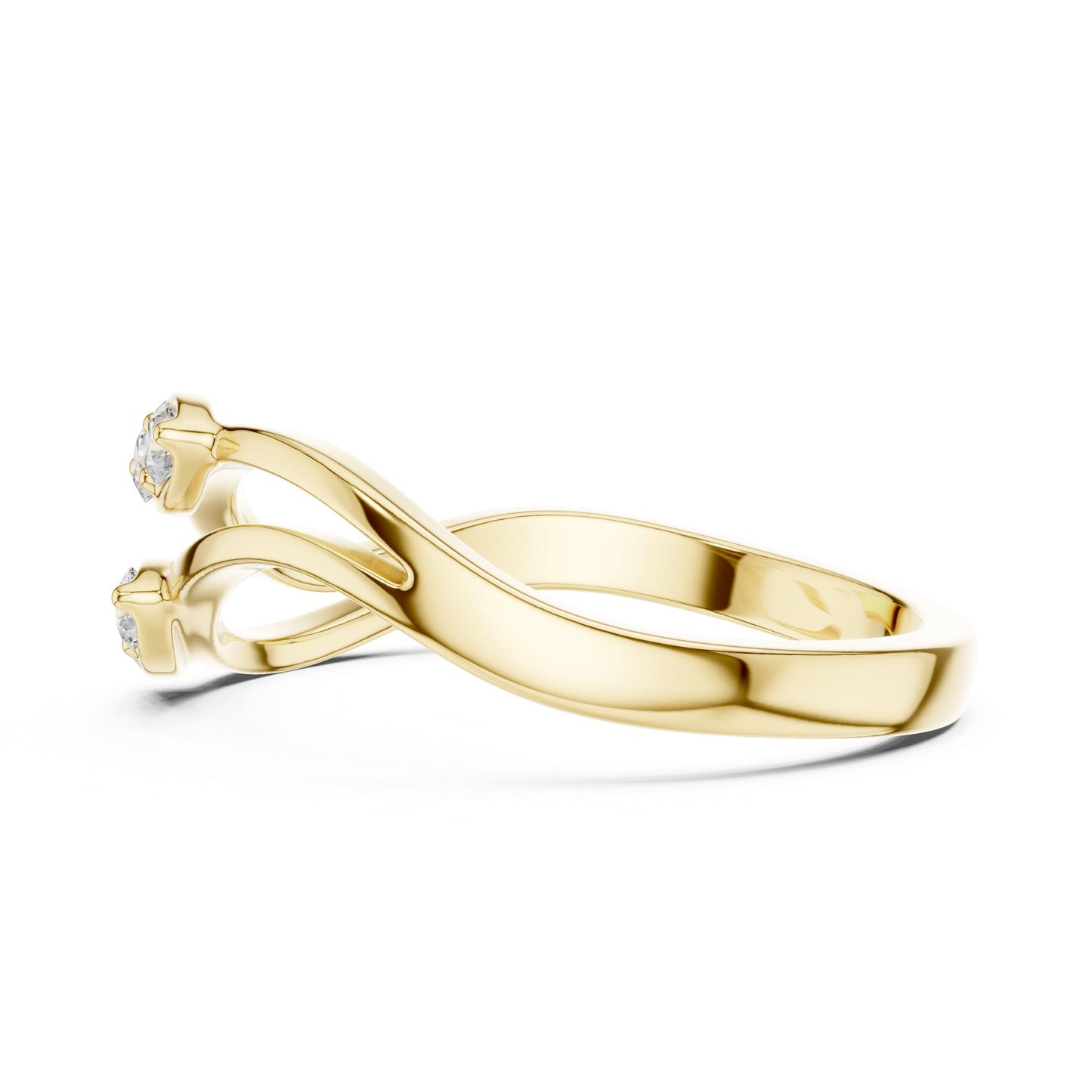 Women's Round Lab Grown Diamond Bypass Ring