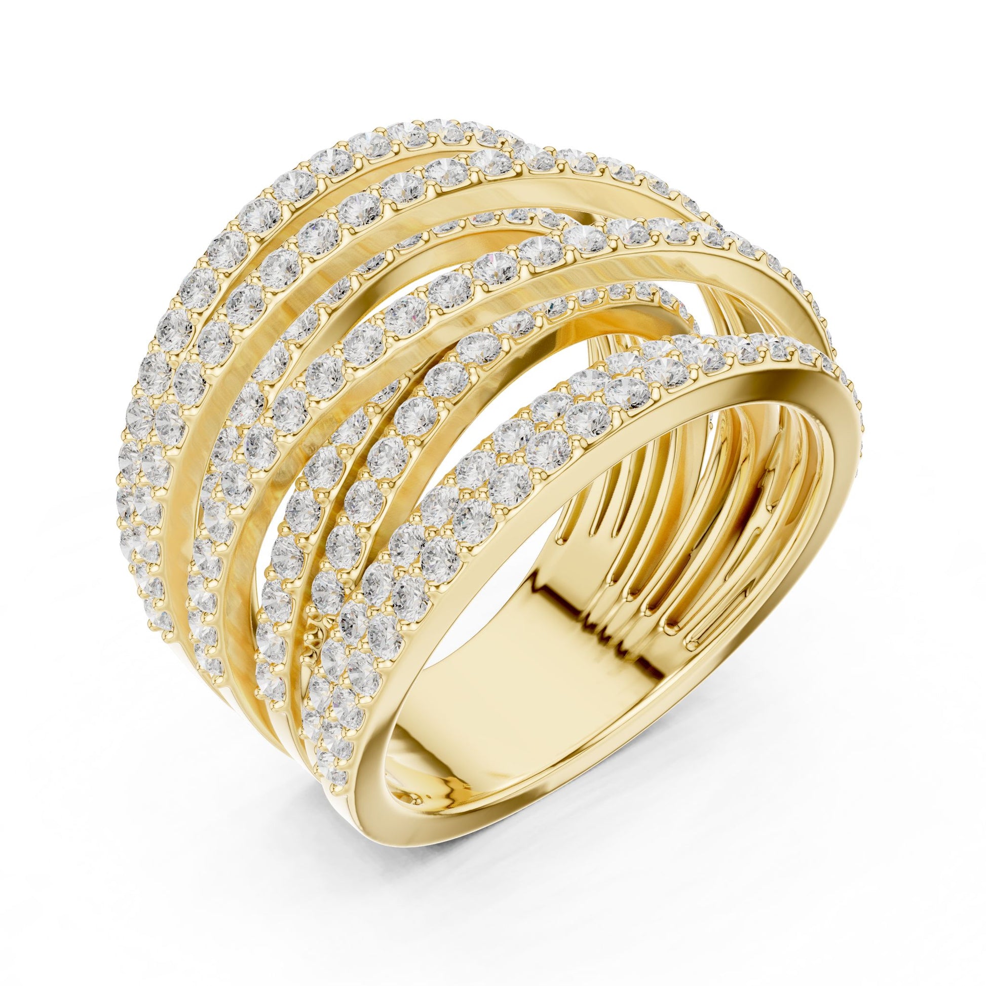 Round Lab Grown Diamond Bypass Engagement Ring