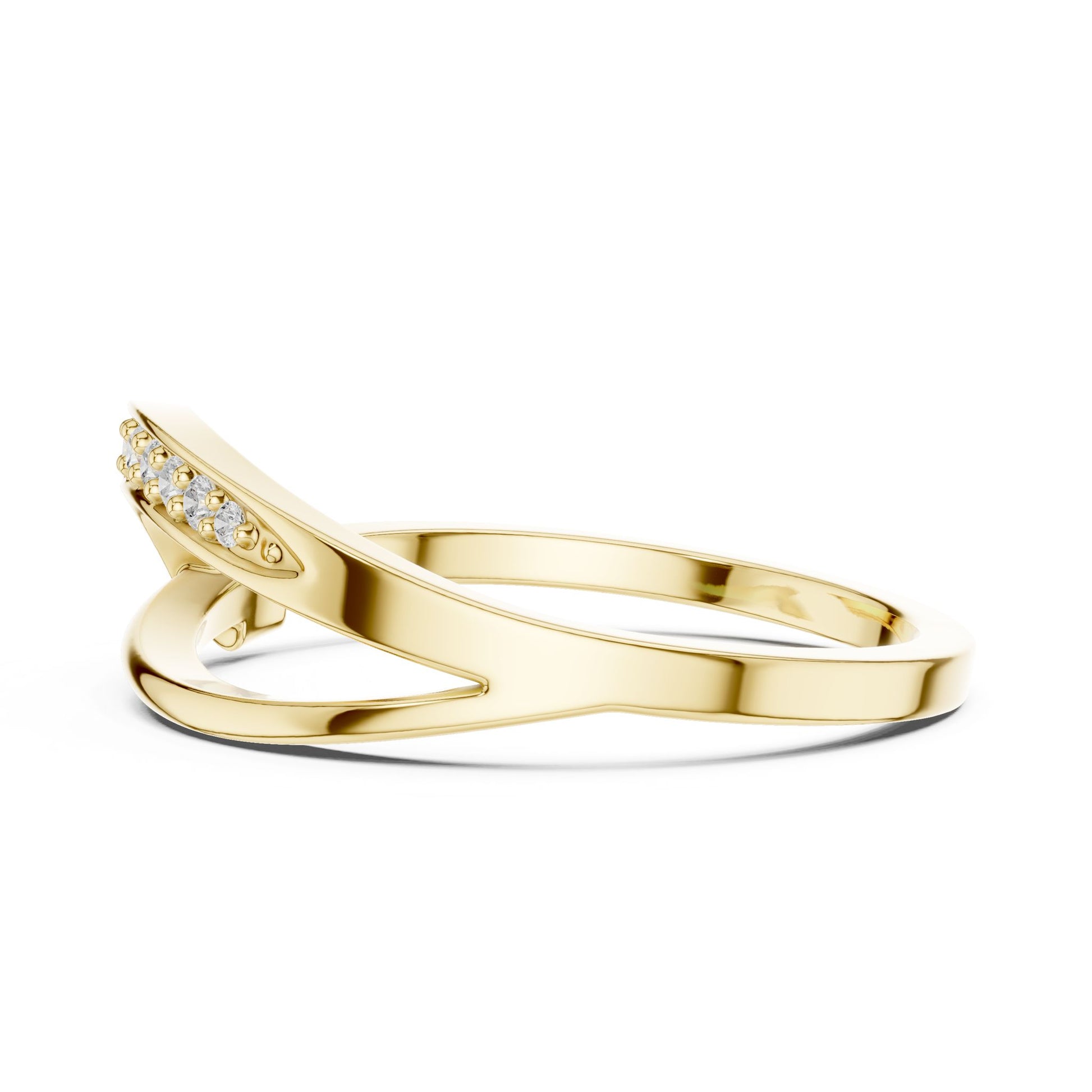 Women's Round Lab Grown Diamond Bypass Ring