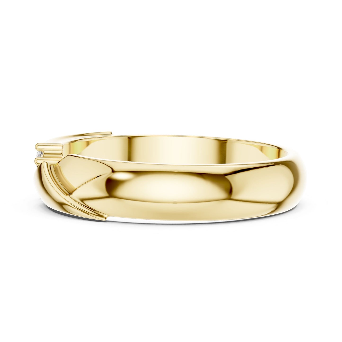 Men's Round Lab Grown Diamond Bypass Ring