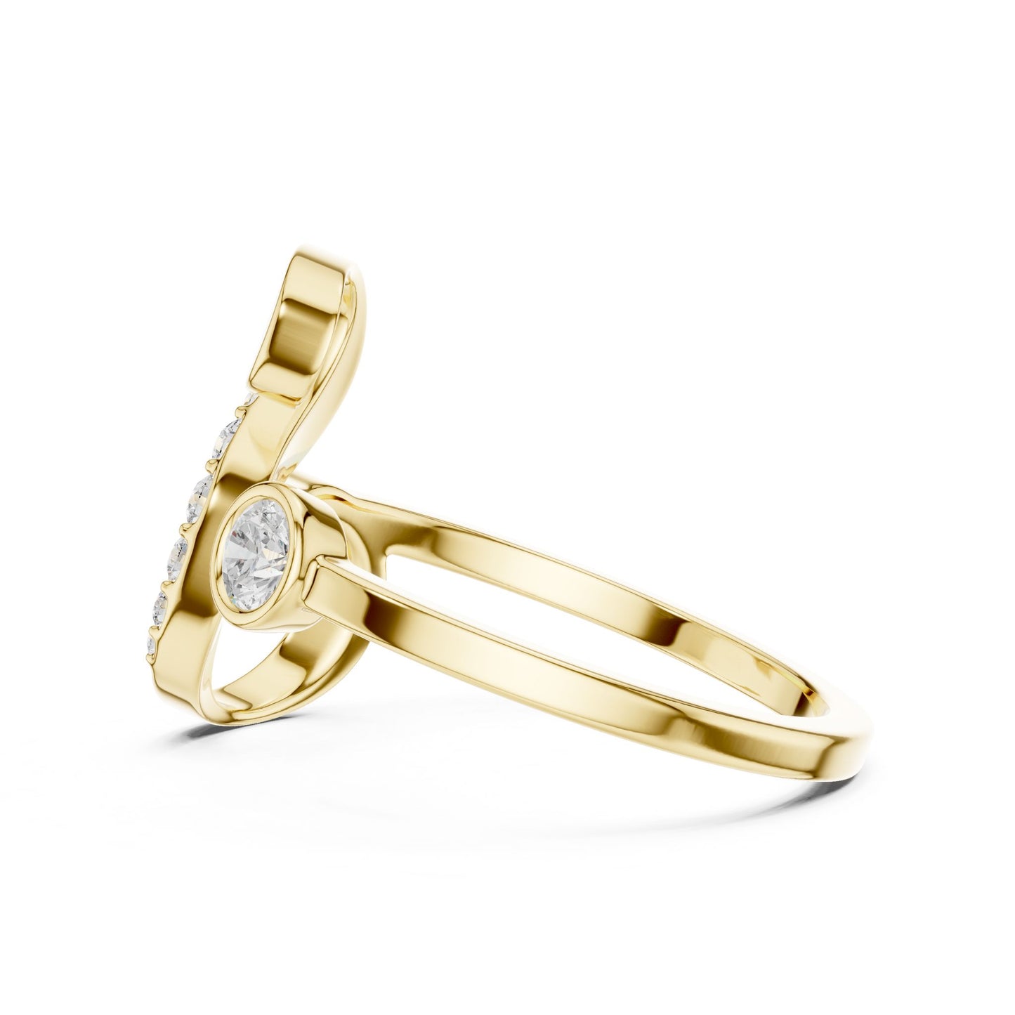 Women's Round Lab Grown Diamond Bypass Ring