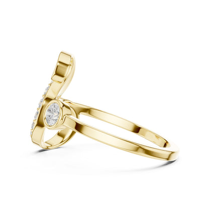 Women's Round Lab Grown Diamond Bypass Ring