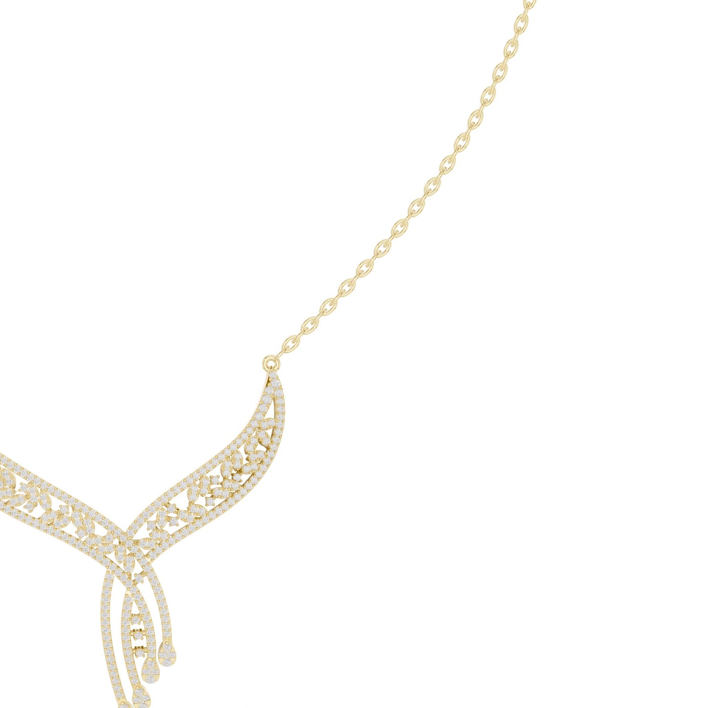 Round Lab Grown Diamond Bypass Pendant