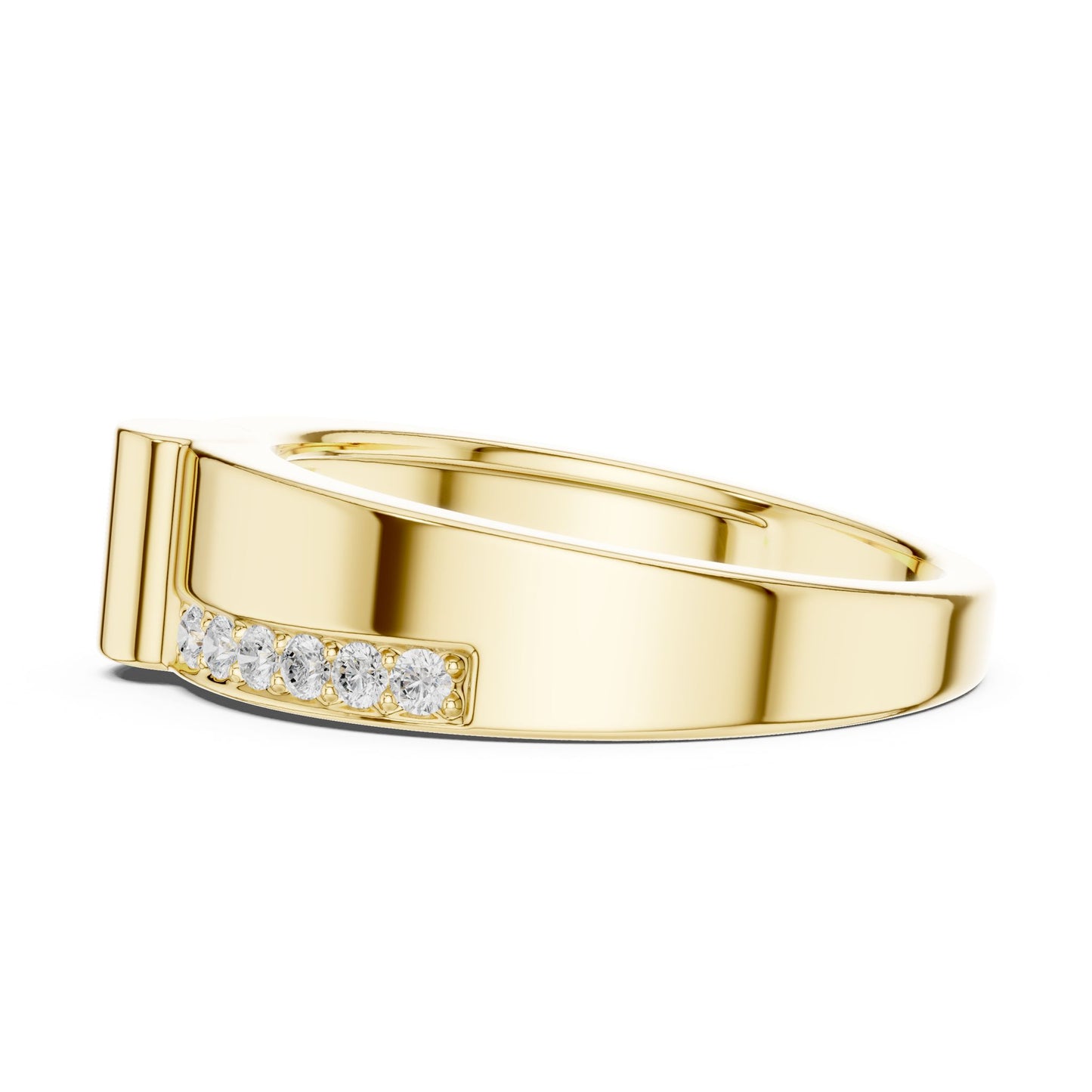 Men's Round Lab Grown Diamond Bypass Ring