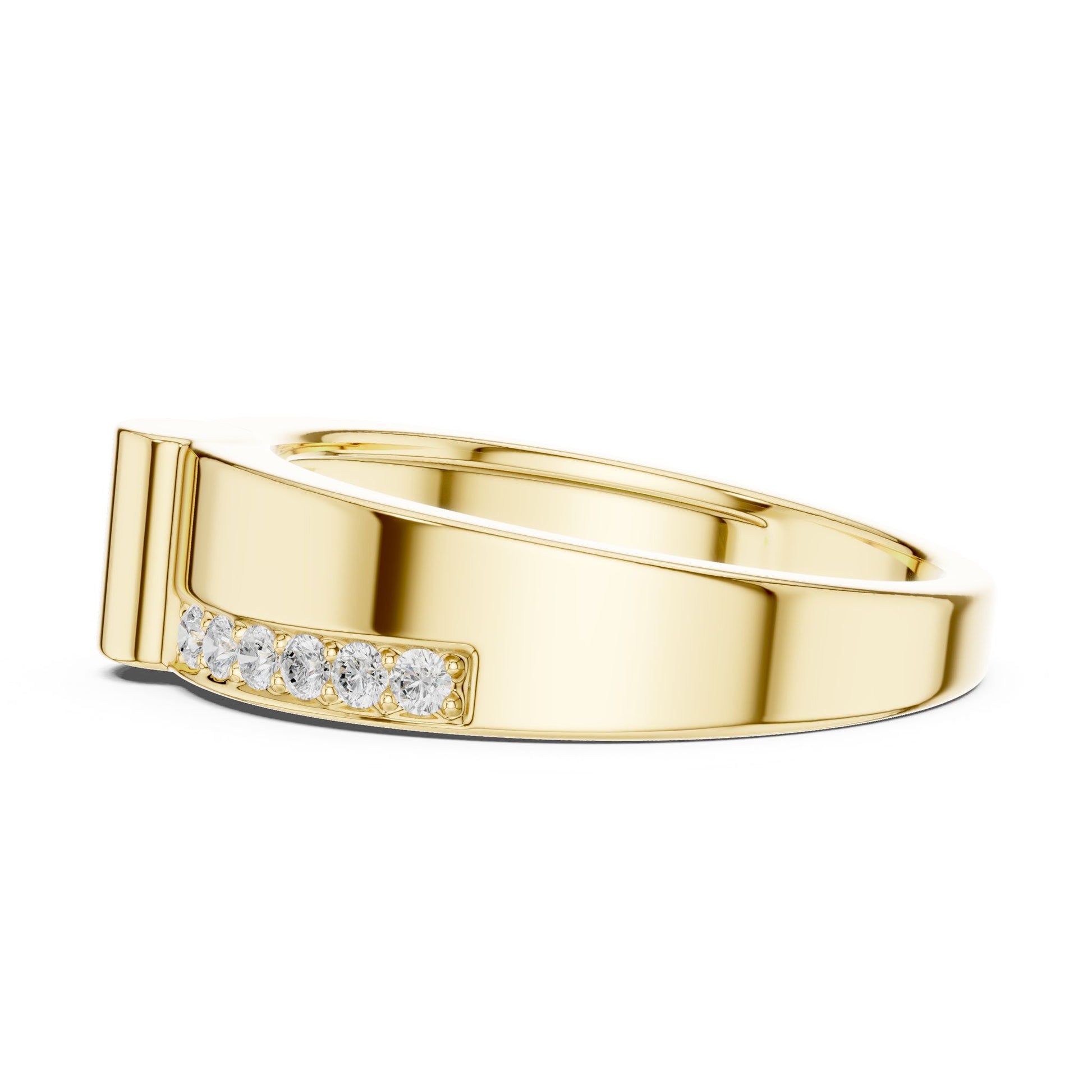 Men's Round Lab Grown Diamond Bypass Ring