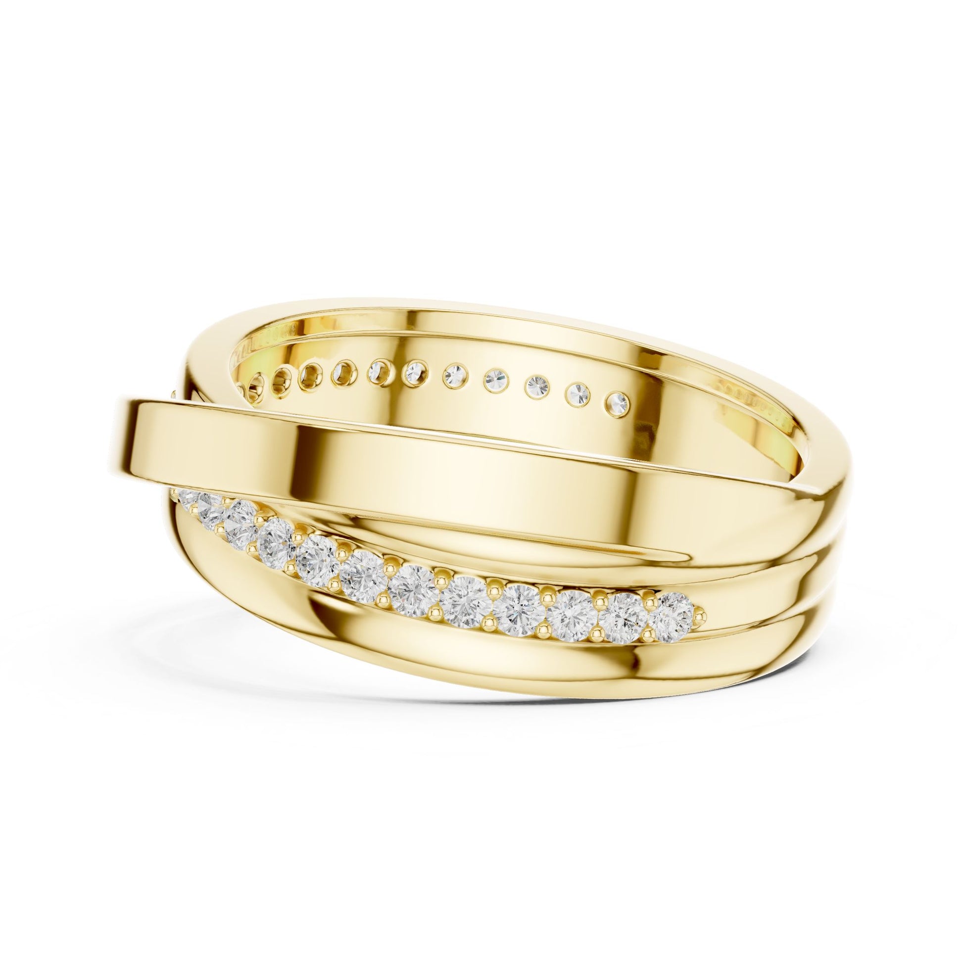 Men's Round Lab Grown Diamond Bypass Ring