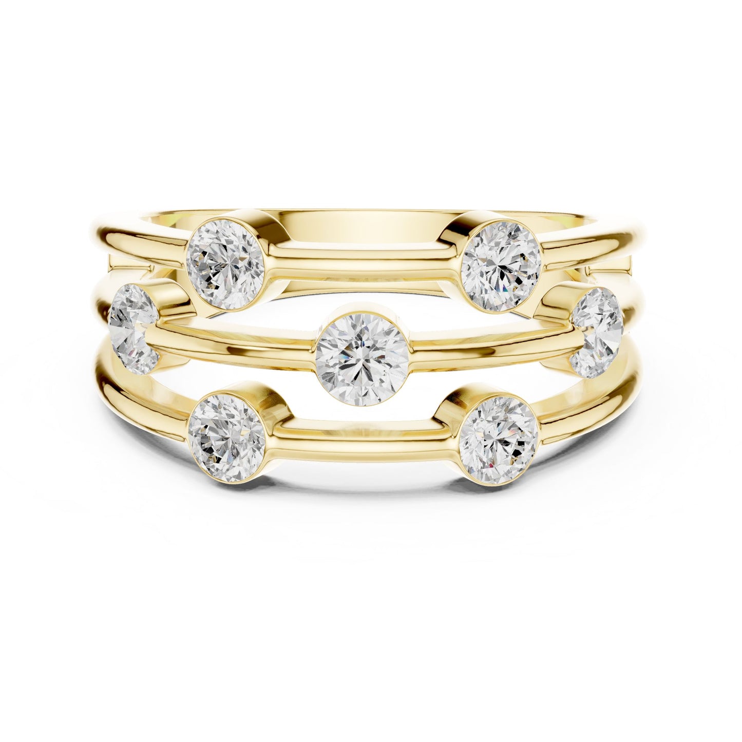 Round Lab Grown Diamond Bypass Engagement Ring