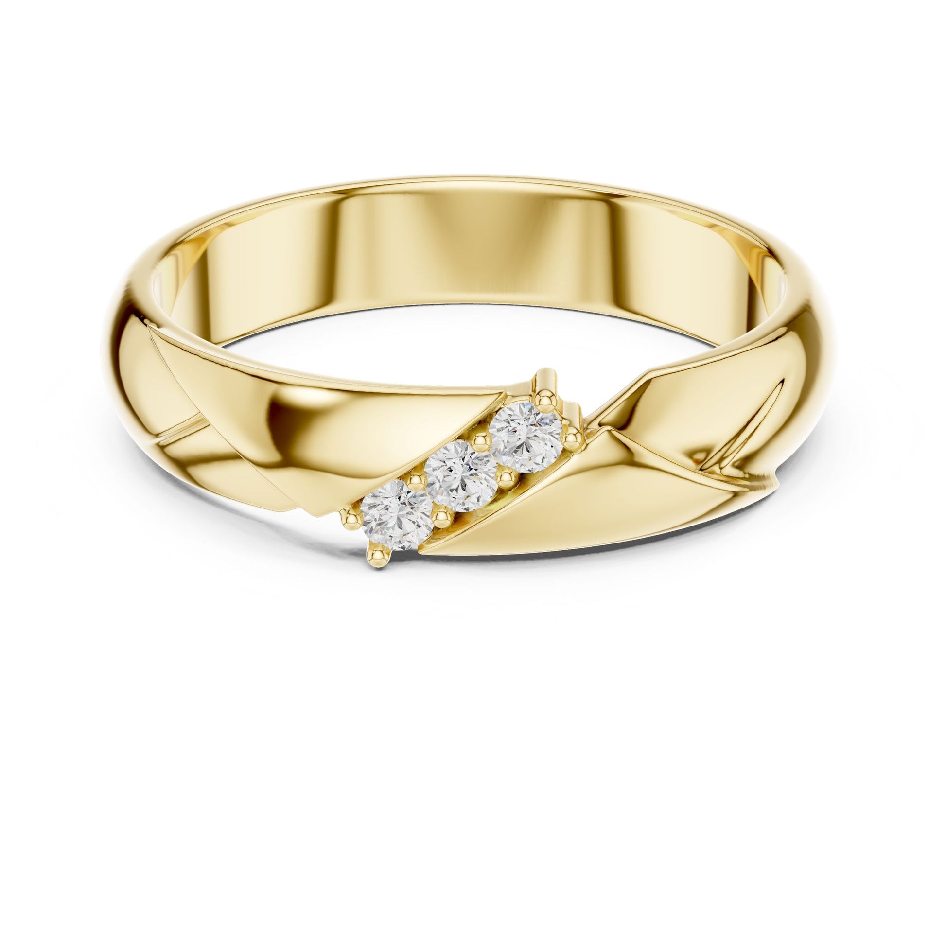 Men's Round Lab Grown Diamond Bypass Ring