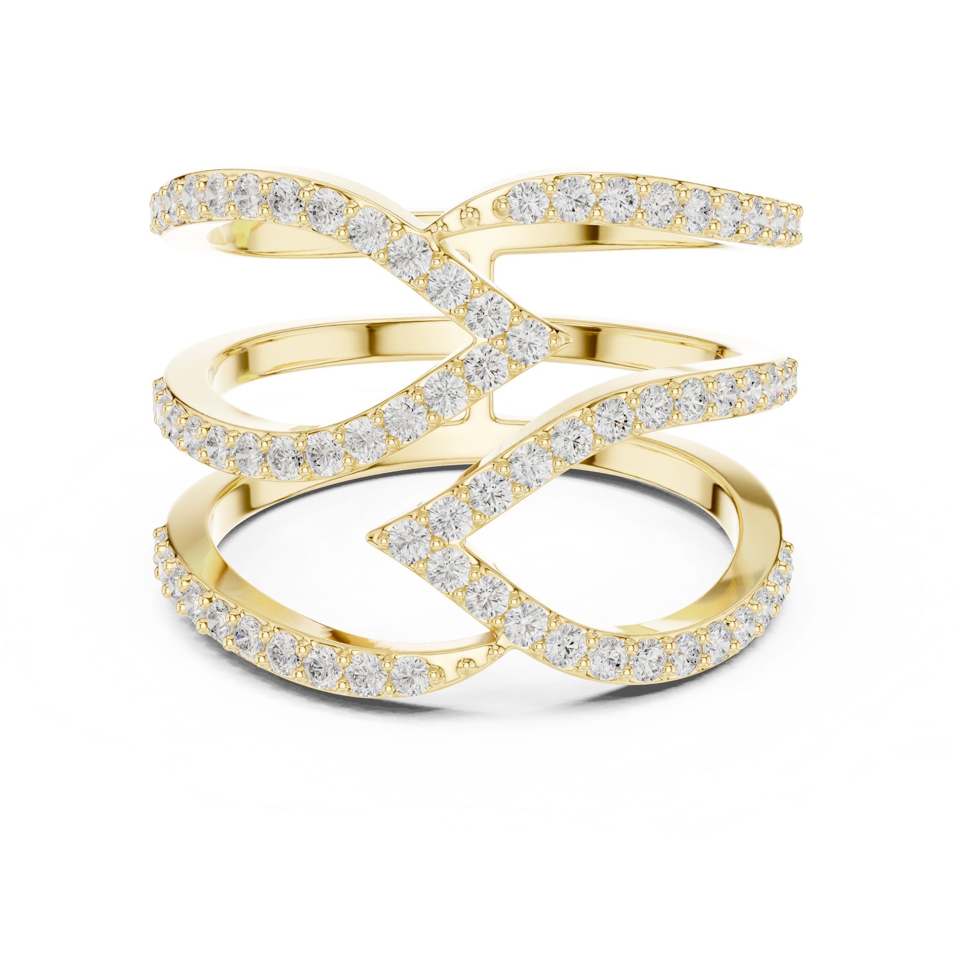 Women's Round Lab Grown Diamond Bypass Ring