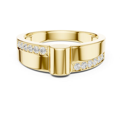 Men's Round Lab Grown Diamond Bypass Ring
