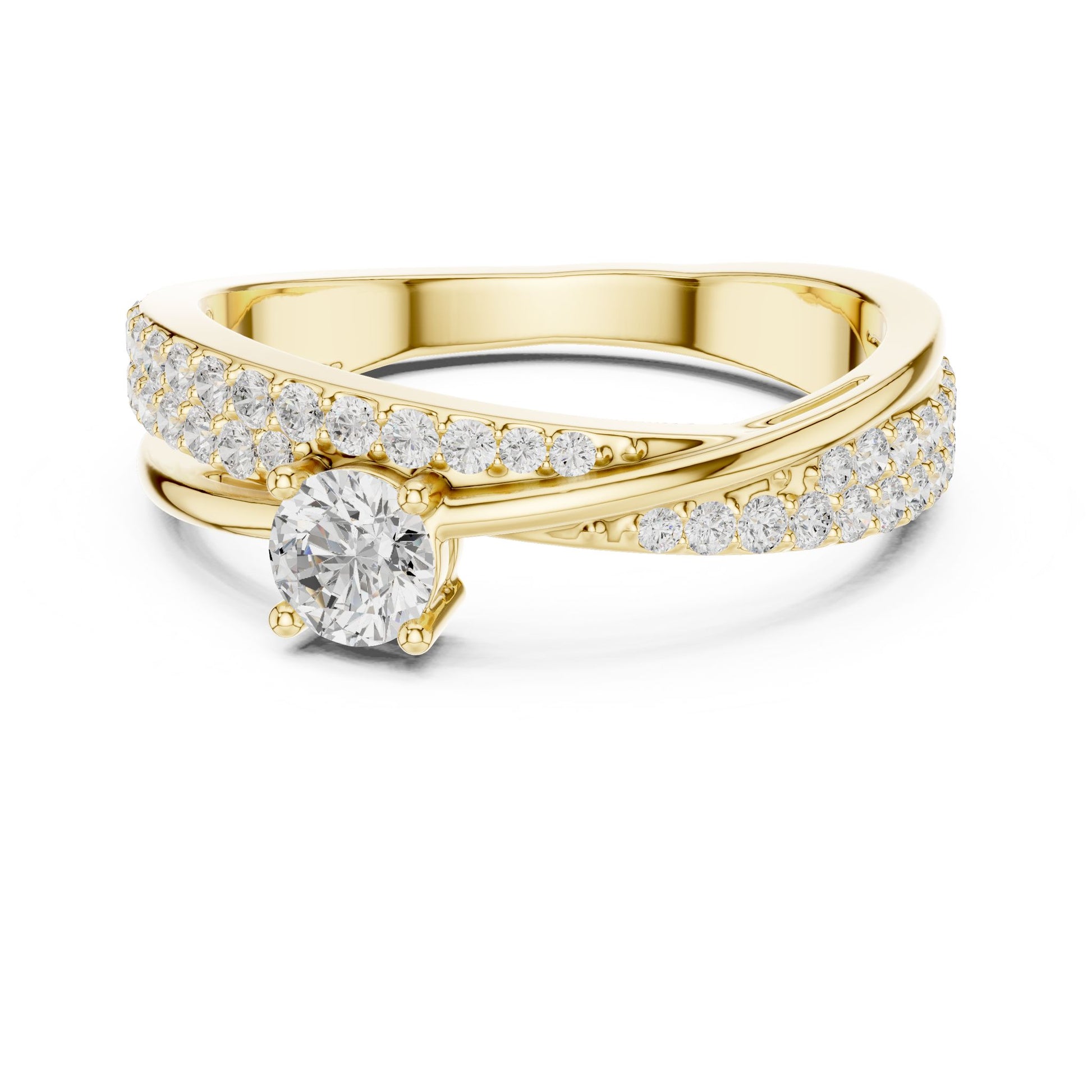 Women's Round Lab Grown Diamond Bypass Ring