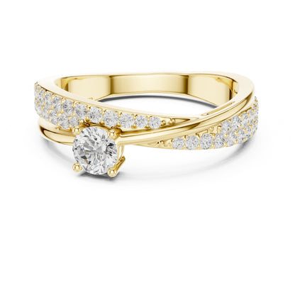 Women's Round Lab Grown Diamond Bypass Ring