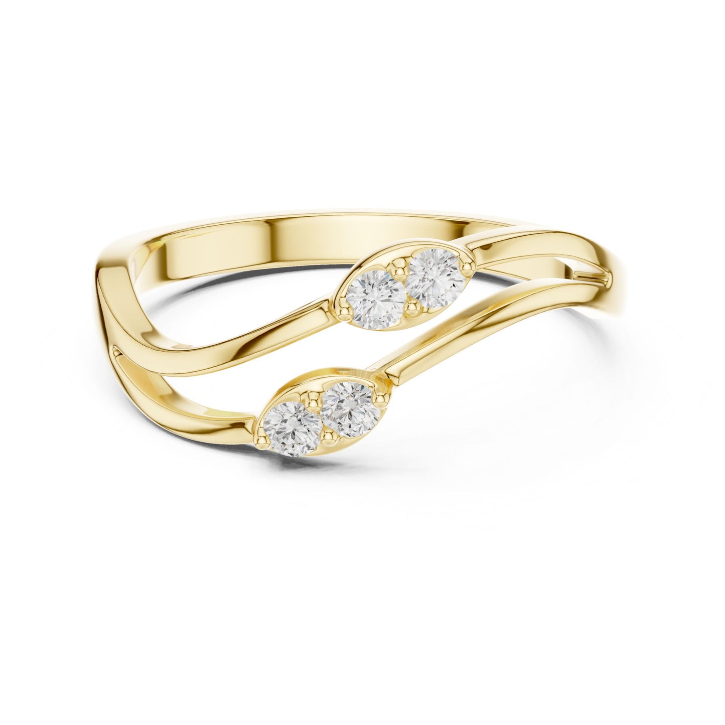 Women's Round Lab Grown Diamond Bypass Ring