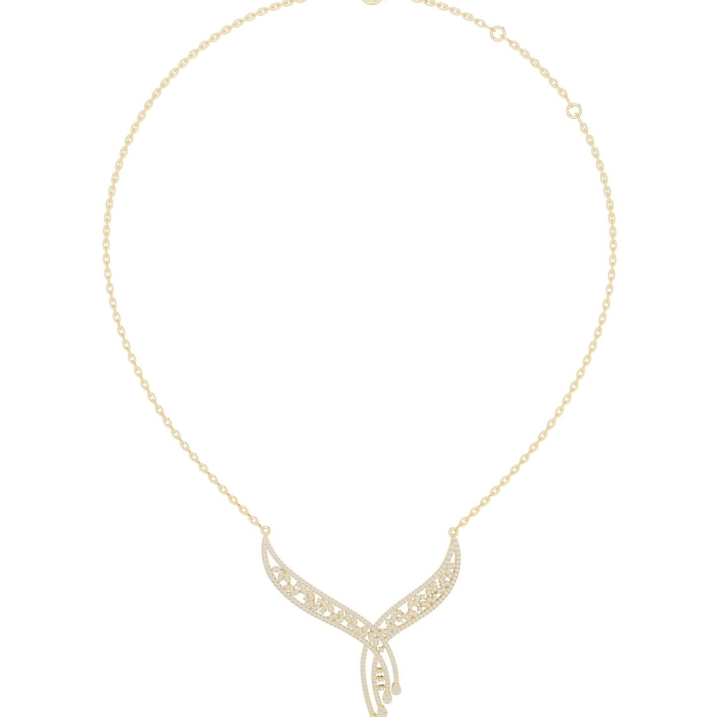 Round Lab Grown Diamond Bypass Pendant