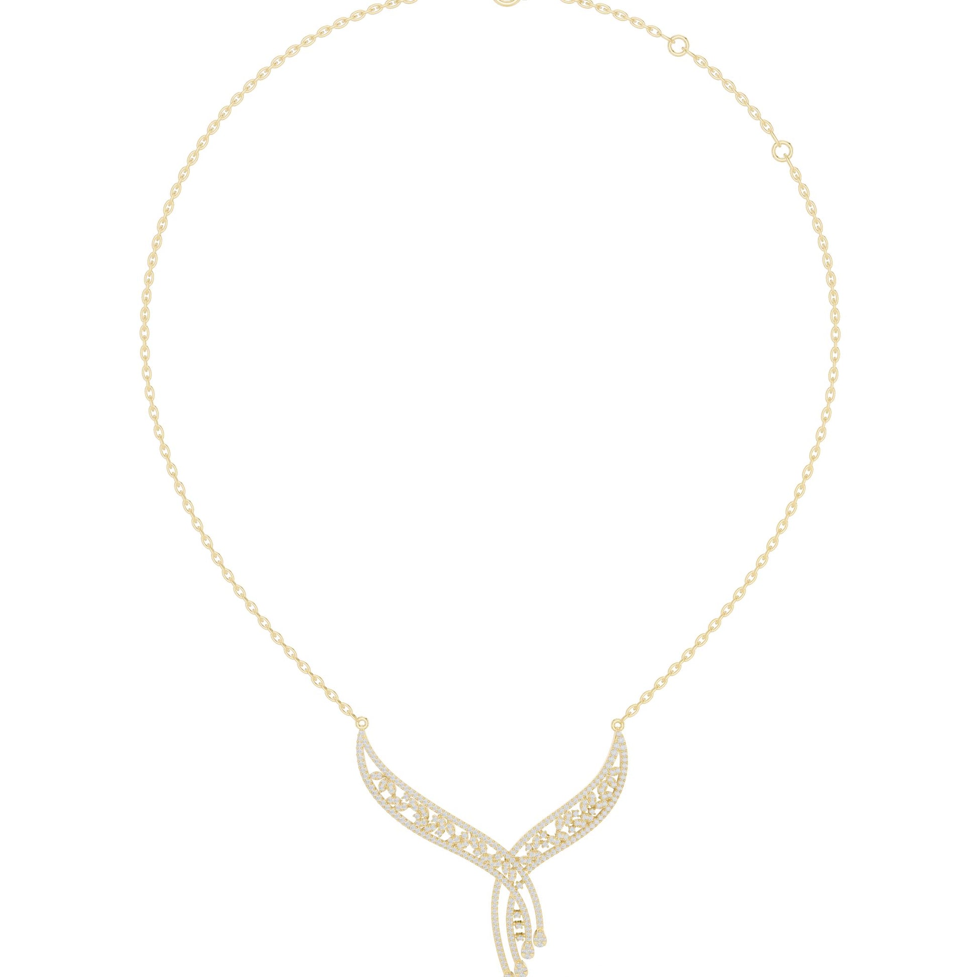 Round Lab Grown Diamond Bypass Pendant