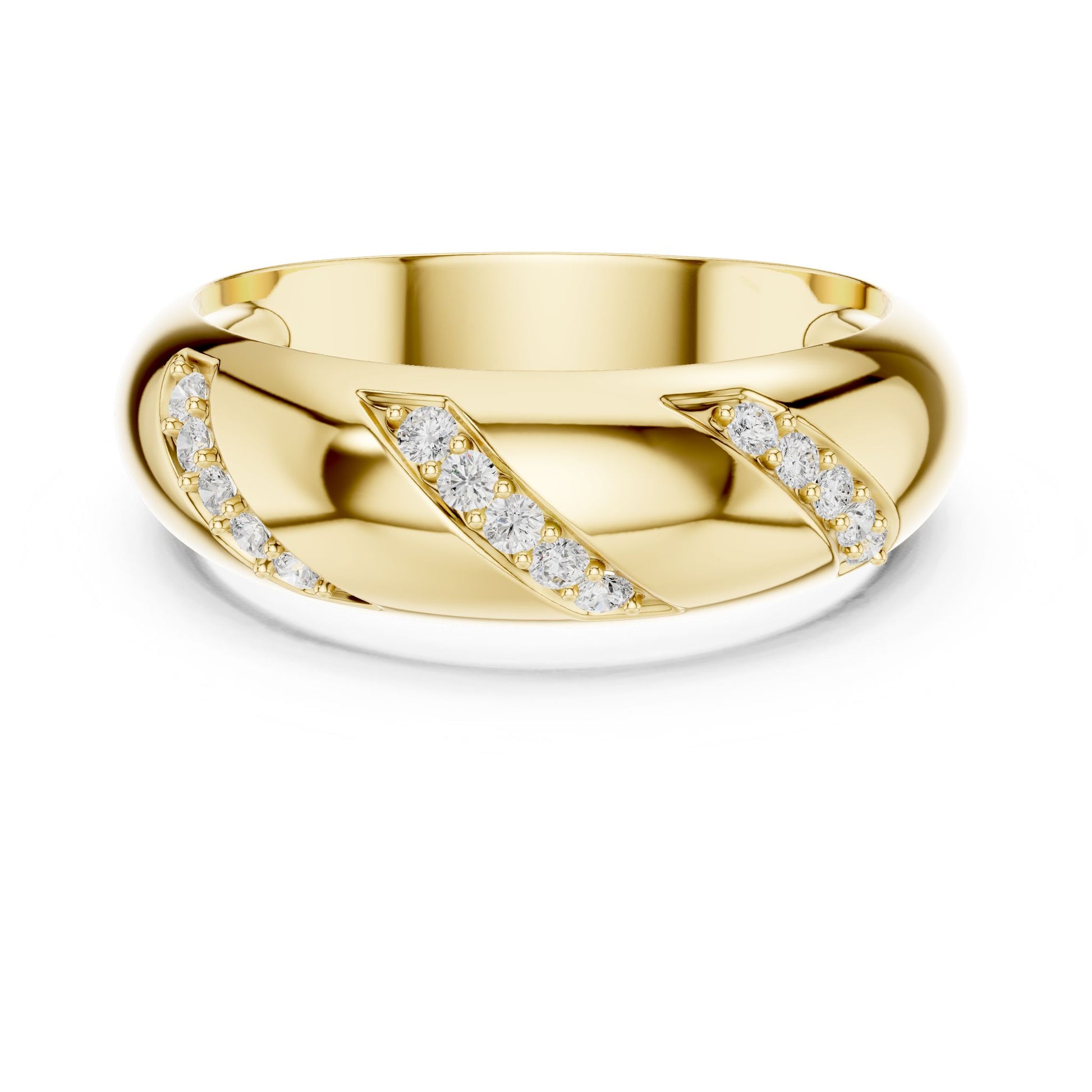 Men's Round Lab Grown Diamond Bypass Ring