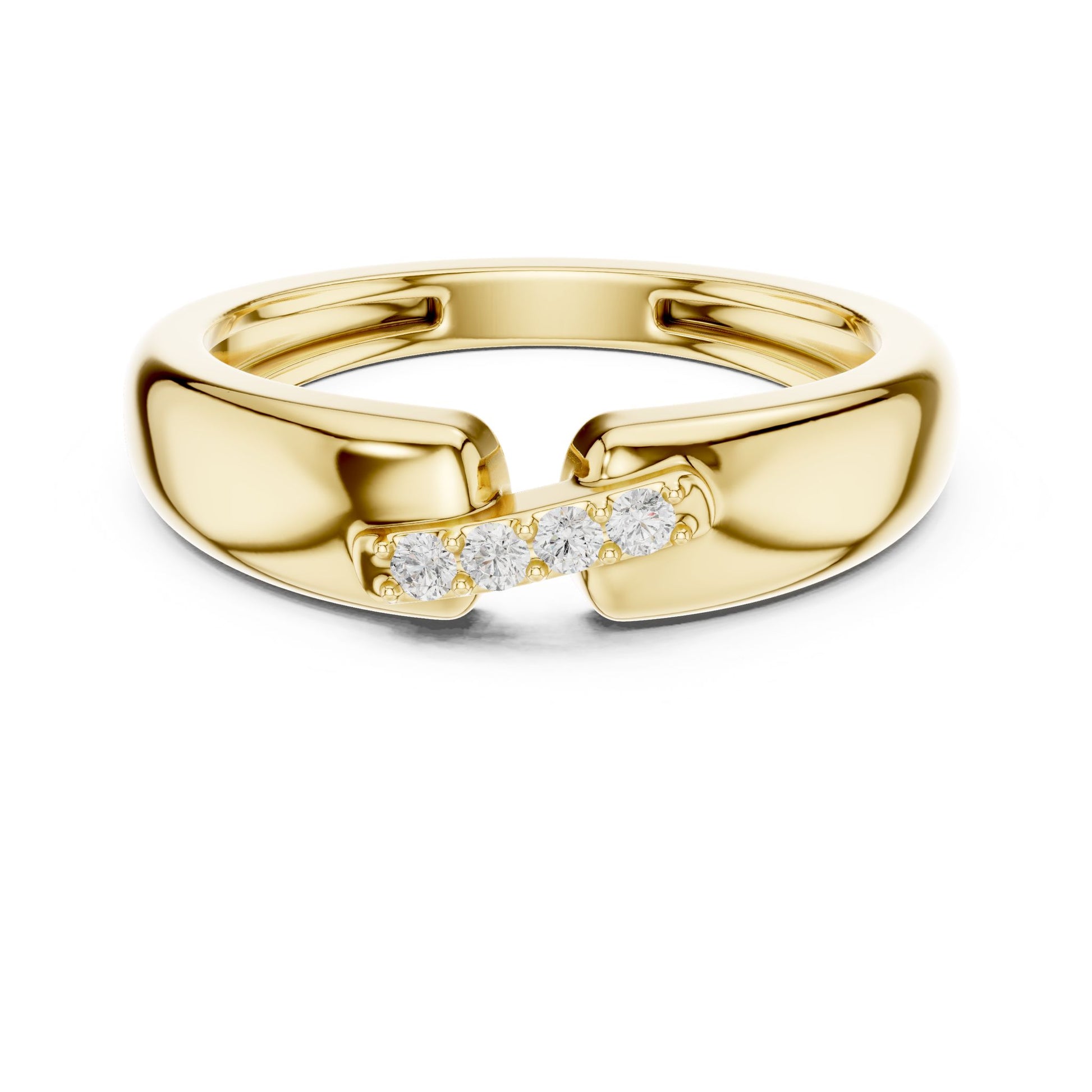 Men's Round Lab Grown Diamond Bypass Ring